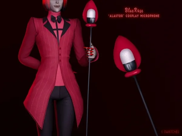 Mix Alastor Cosplay Microphone Brsims - The Sims 4 Custom Content