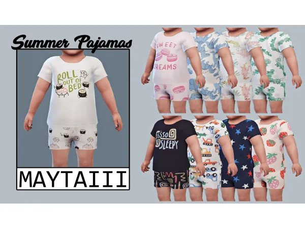 Maxis Match Infant summer pajamas by maytaiii - The Sims 4 Custom Content