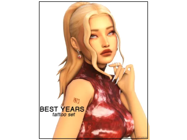 Mix best years tattoos by lotuswhim - The Sims 4 Custom Content
