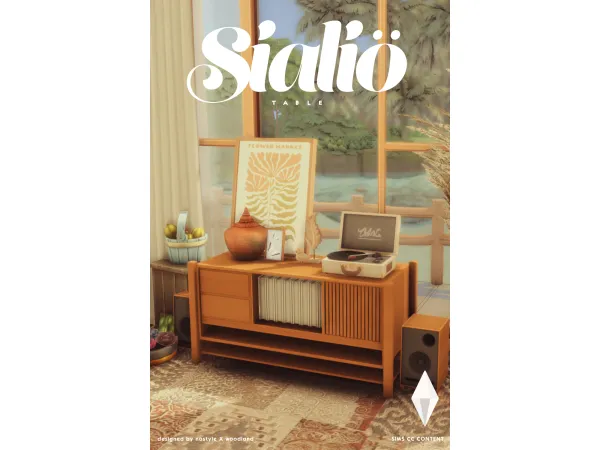 Maxis Match [N O S T Y L E X W O O D L A N D] Sialiö Table - The Sims 4 Custom Content