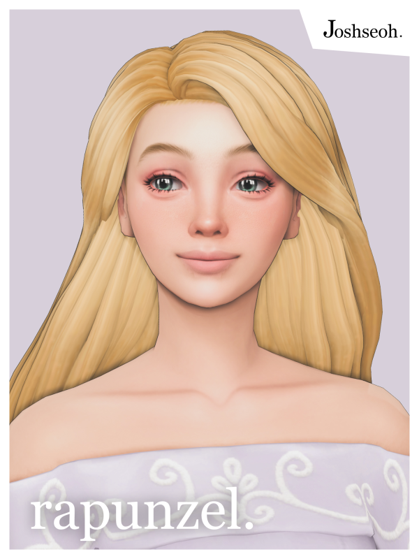 Maxis Match Rapunzel Hair by simsfinds - The Sims 4 Custom Content