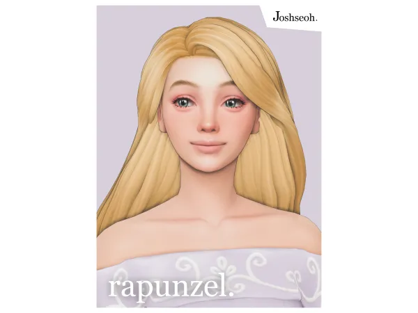 Maxis Match Rapunzel Hair by jo_se_oh - The Sims 4 Custom Content