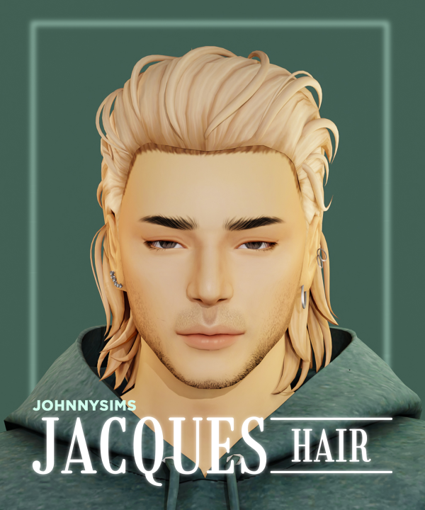 Maxis Match Jacques Hair by simsfinds - The Sims 4 Custom Content