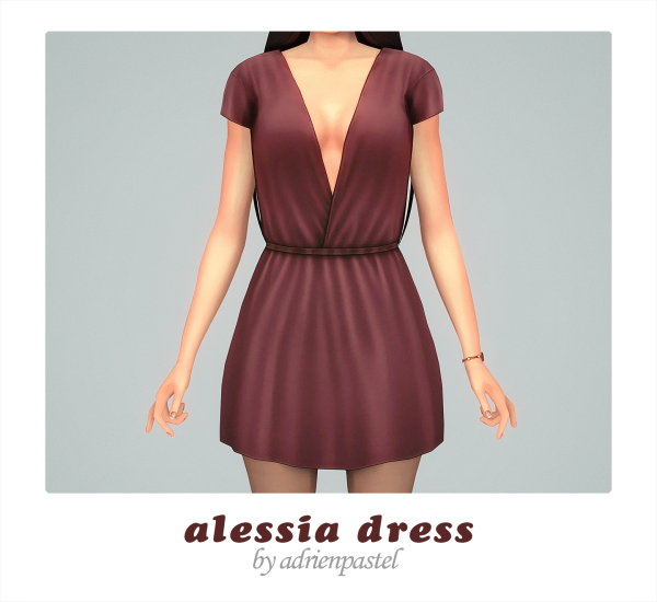 Maxis Match Alessia Dress by simsfinds - The Sims 4 Custom Content