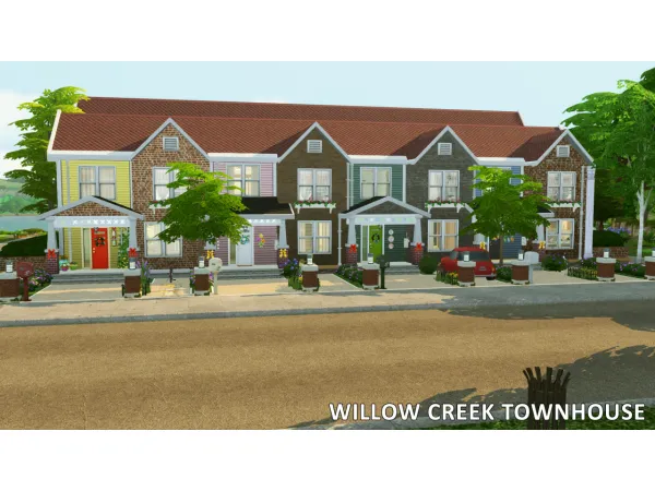 Maxis Match WILLOW CREEK TOWNHOUSE - The Sims 4 Custom Content