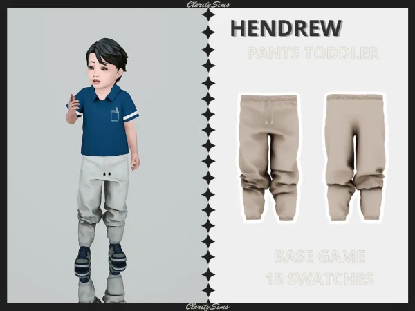 Alpha Hendrew Pants Toddler - The Sims 4 Custom Content