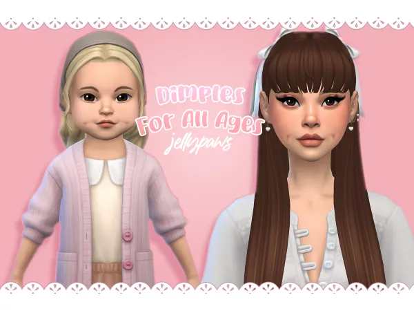 Maxis Match Dimples For All Ages by melunn - The Sims 4 Custom Content