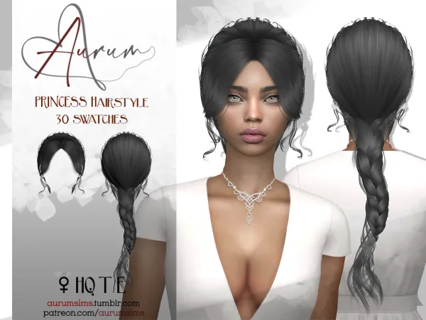 Alpha FEMALE BRAID HAIRSTYLE - The Sims 4 Custom Content