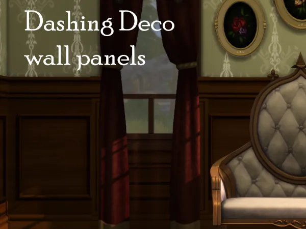 Maxis Match Dashing Deco wall decoration panels by lilchamomil - The Sims 4 Custom Content