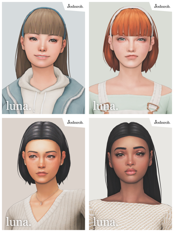 Maxis Match Luna Hair by simsfinds - The Sims 4 Custom Content