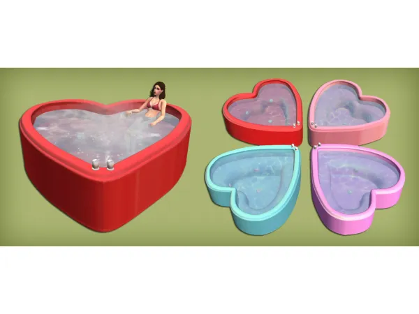 Heart Shaped HotTub for - The Sims 2 Custom Content