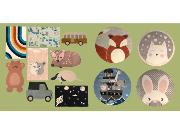 Kids Rugs Set for - The Sims 2 Custom Content