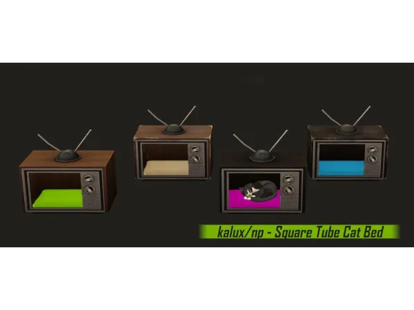 Square Tube Cat Bed - The Sims 2 Custom Content