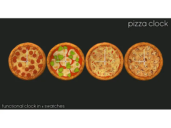 pizza clock - The Sims 2 Custom Content