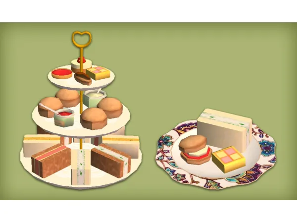 Afternoon Tea Tray and Voodoo Cookies Food for - The Sims 2 Custom Content