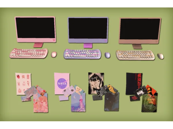 Kitty Pc and Mood Posters for - The Sims 2 Custom Content