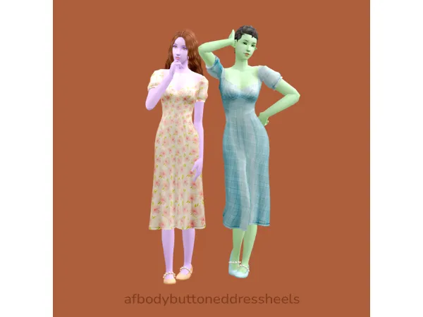 afbodybuttoneddressheels default replacement - The Sims 2 Custom Content