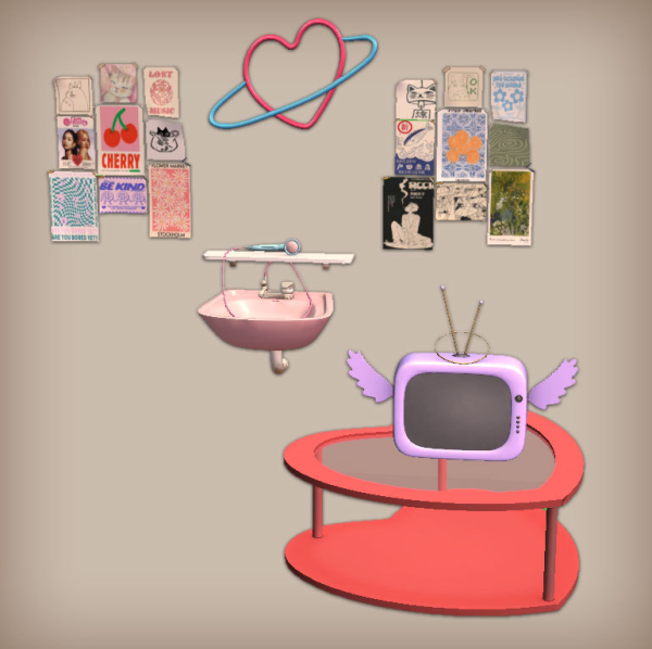 Heart Angel Set for by simsfinds - The Sims 2 Custom Content