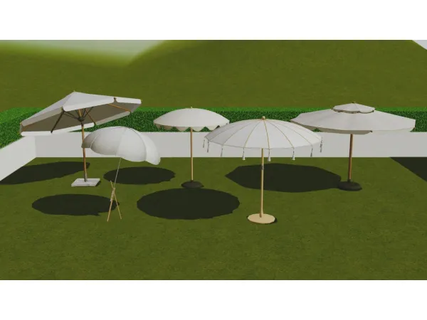 4T2 BEACH GARDEN UMBRELLAS - The Sims 2 Custom Content