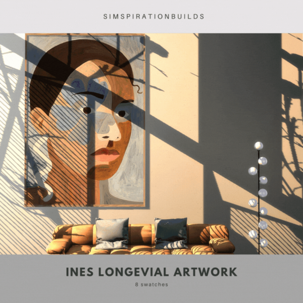 Alpha Ines Longevial Artwork by simsfinds - The Sims 4 Custom Content