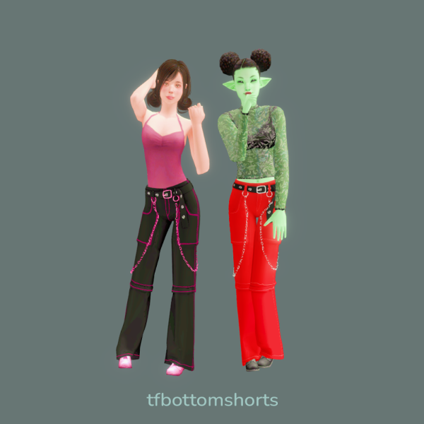 tfbottomshorts default replacement by simsfinds - The Sims 2 Custom Content