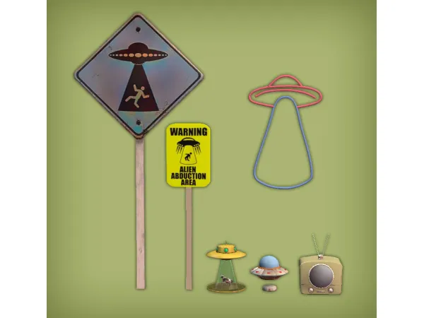 Ufo Set for - The Sims 2 Custom Content