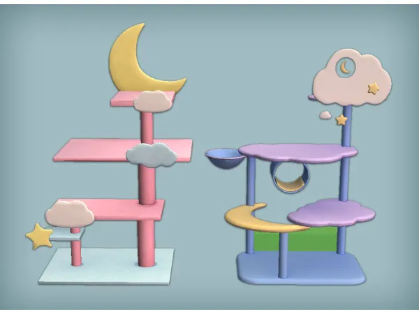 Starlight Cat Trees for by jacky93sims - The Sims 2 Custom Content