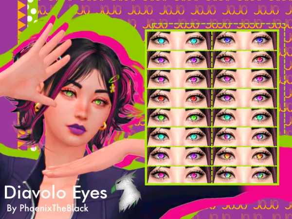 Mix Diavolo Eyes by PhoenixTheBlack - The Sims 4 Custom Content