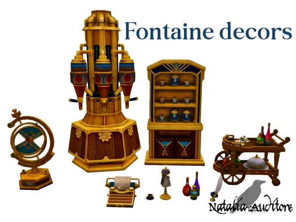 Alpha Fontaine decors by natalia_auditore - The Sims 4 Custom Content