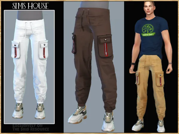 Alpha MEN'S JOGGERS WITH POCKETS - The Sims 4 Custom Content