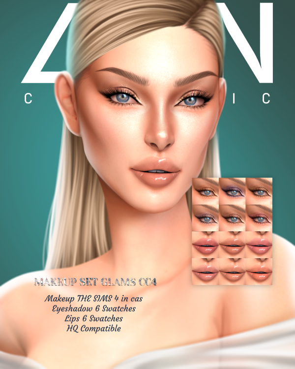 Alpha LEAN MAKEUP SET GLAMS CC4 by simsfinds - The Sims 4 Custom Content