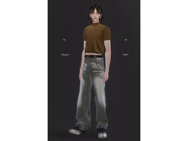 Alpha 2024 Apr01 02 (sims4)Colossus Jeans w keychain by ashwwa - The Sims 4 Custom Content