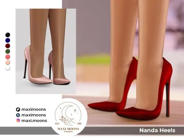 Alpha Nanda Heels - The Sims 4 Custom Content