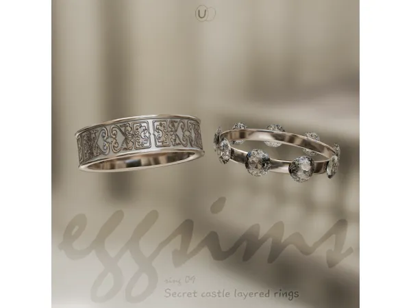 Alpha [ ] Secret castle layered rings by eggsims - The Sims 4 Custom Content