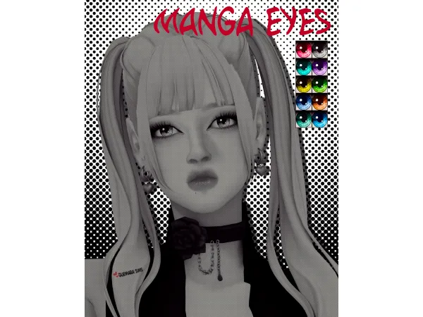 Alpha Manga Eyes (Public now) by guemarasims - The Sims 4 Custom Content