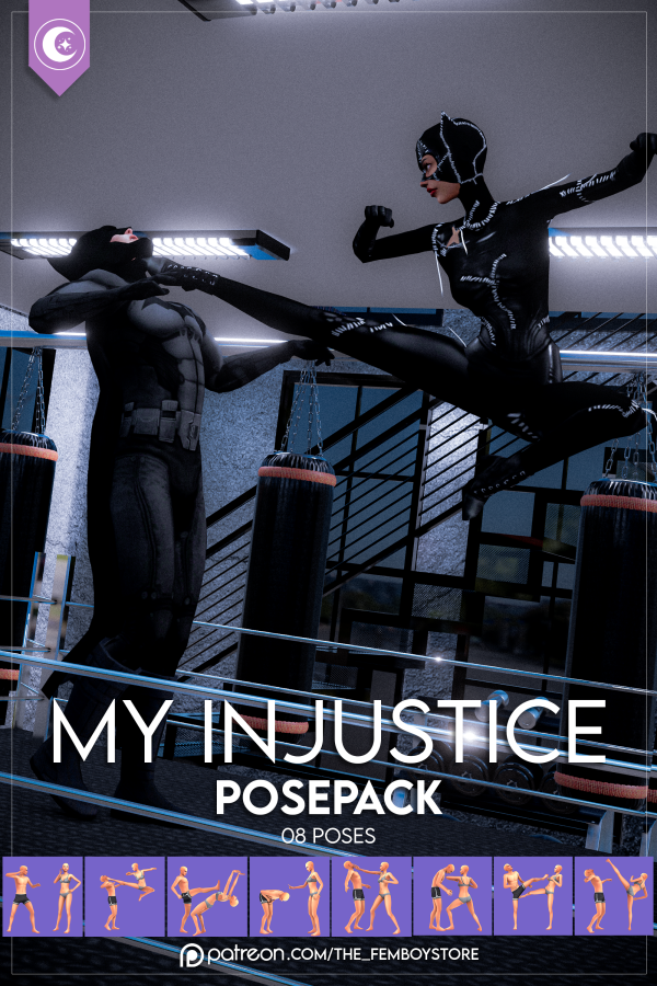 Mix [FEMBOY] My Injustice Posepack by simsfinds - The Sims 4 Custom Content
