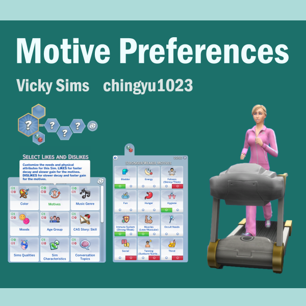 Maxis Match Motive Custom Preferences by simsfinds - The Sims 4 Custom Content