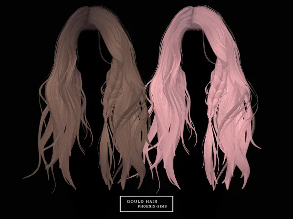 Alpha Gould Hair - The Sims 4 Custom Content