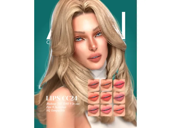 Alpha LEAN LIPS CC24 by Leansims - The Sims 4 Custom Content