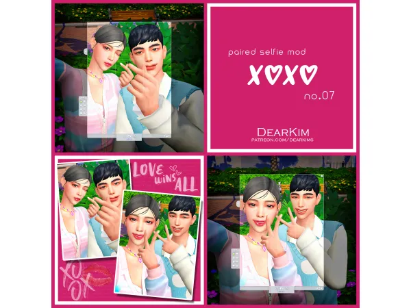 Mix [PairedSelfie] XX 07 by dearkims - The Sims 4 Custom Content