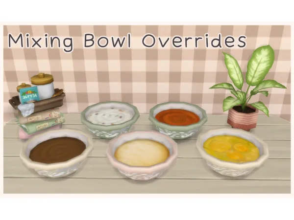 Maxis Match Mixing Bowl Overrides by littlbowbub - The Sims 4 Custom Content