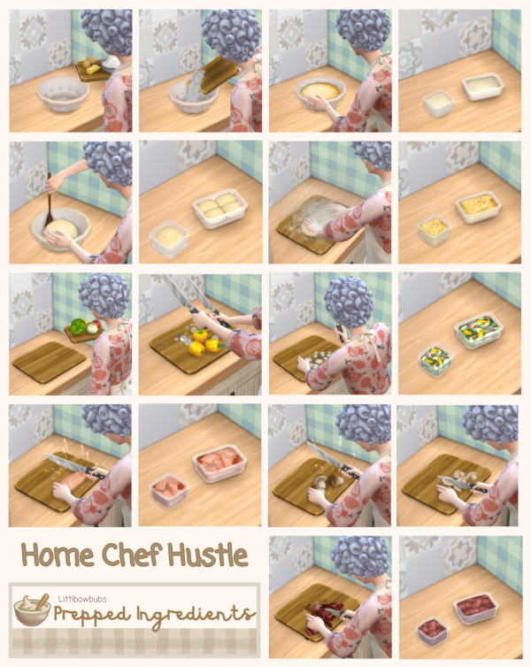 Maxis Match Handmade Prepped Ingredients Home Chef Hustle by simsfinds - The Sims 4 Custom Content