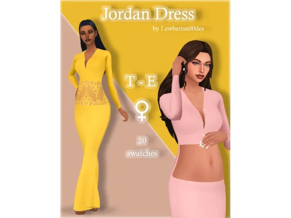 Maxis Match Jordan (Maternity) Dress by LewbertSn00tles - The Sims 4 Custom Content