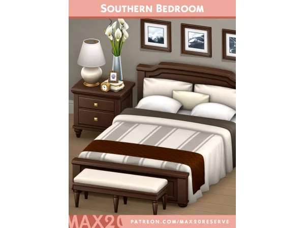 Maxis Match Southern Bedroom by Max20Reserve - The Sims 4 Custom Content
