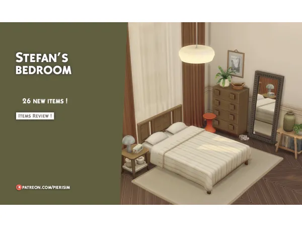 Maxis Match STEFAN bedroom by pierisim - The Sims 4 Custom Content