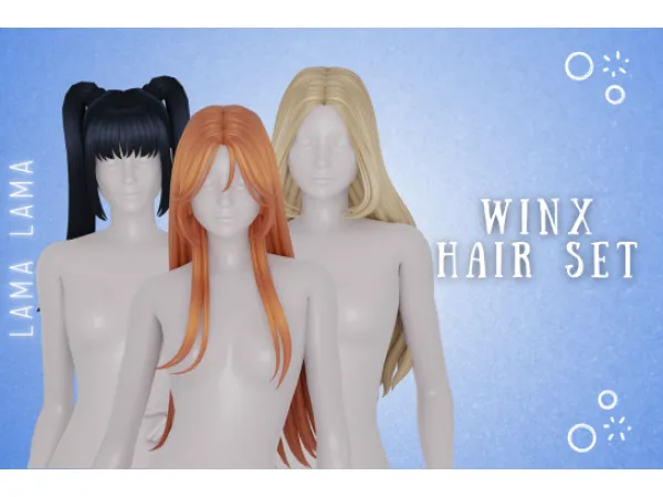 Winx Club Hair by Lamalama - The Sims 4 Custom Content