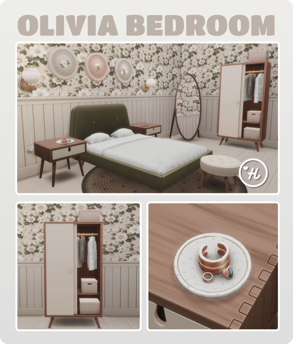 Maxis Match OLIVIA BEDROOM by simsfinds - The Sims 4 Custom Content