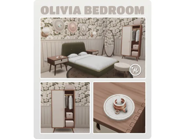 Maxis Match OLIVIA BEDROOM by Helenmay - The Sims 4 Custom Content