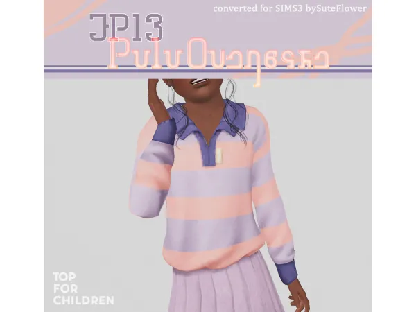 4TO3 EP13 PoloOversize for cu - The Sims 3 Custom Content