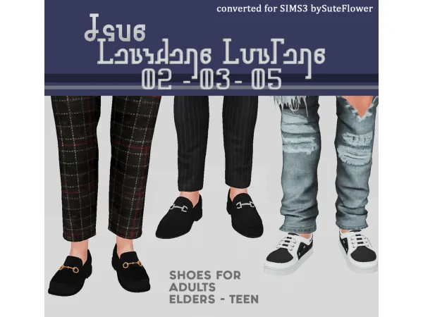 4TO3 Jius LeatherLoafers 02 03 05 - The Sims 3 Custom Content